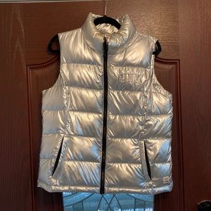 PINK Victoria’s Secret Metallic Silver Vest. Size medium. Very good condition.
